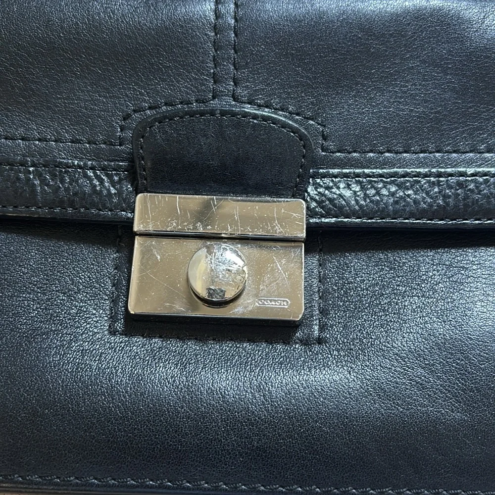 Coach Black Leather‎ clutch/hand bag